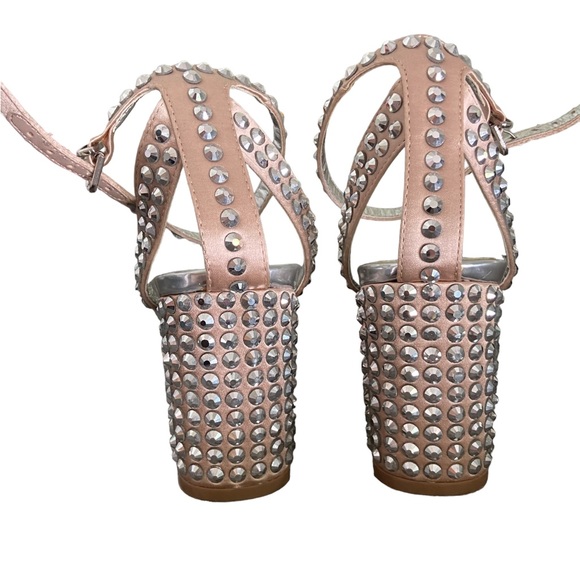Kurt Geiger London Studded Sandals. VGC. Rose and silver. Sz 38 - Picture 3 of 9